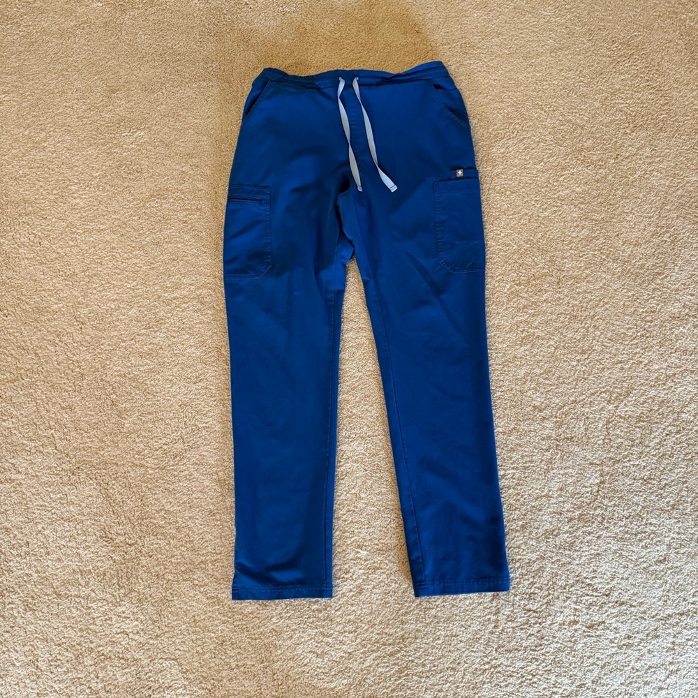 Figs Women’s Royal Blue Drawstring Five Pocket Cargo Scrub Pants